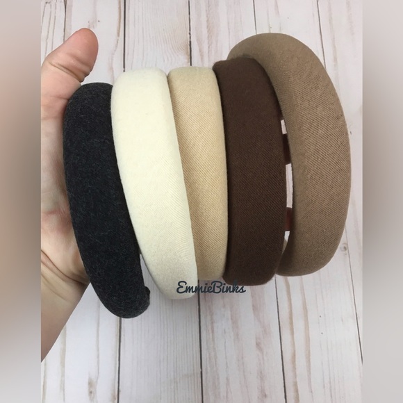 New 5 Piece Handmade Wide Padded Hairband Hair Accessory Set - Picture 3 of 16